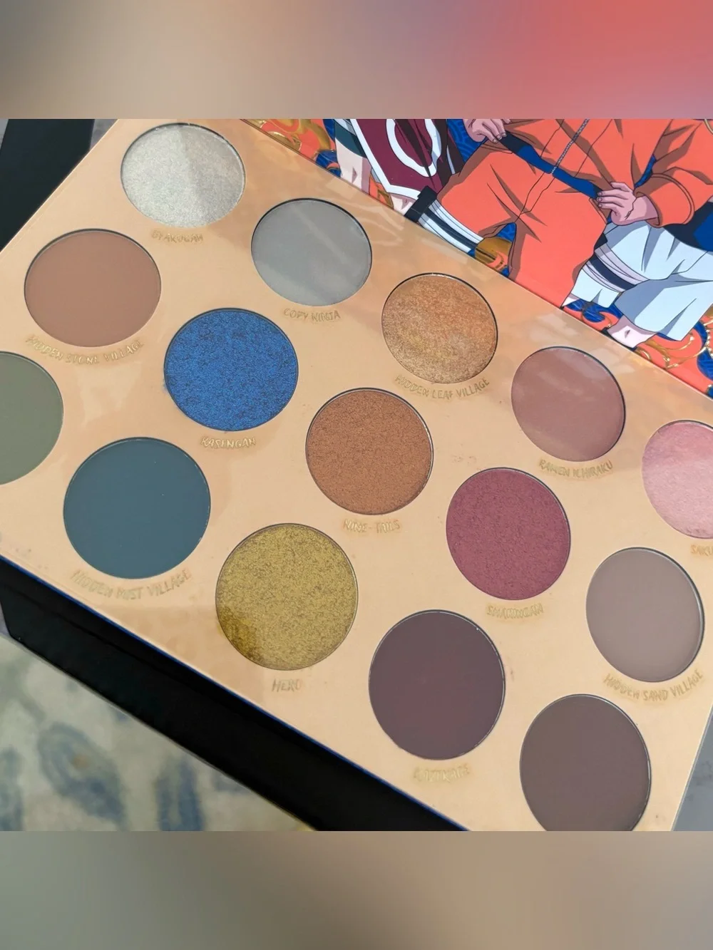 ColourPop x Naruto Eyeshadow Palette 15 Pan Pressed Powder Makeup Limited BNIB